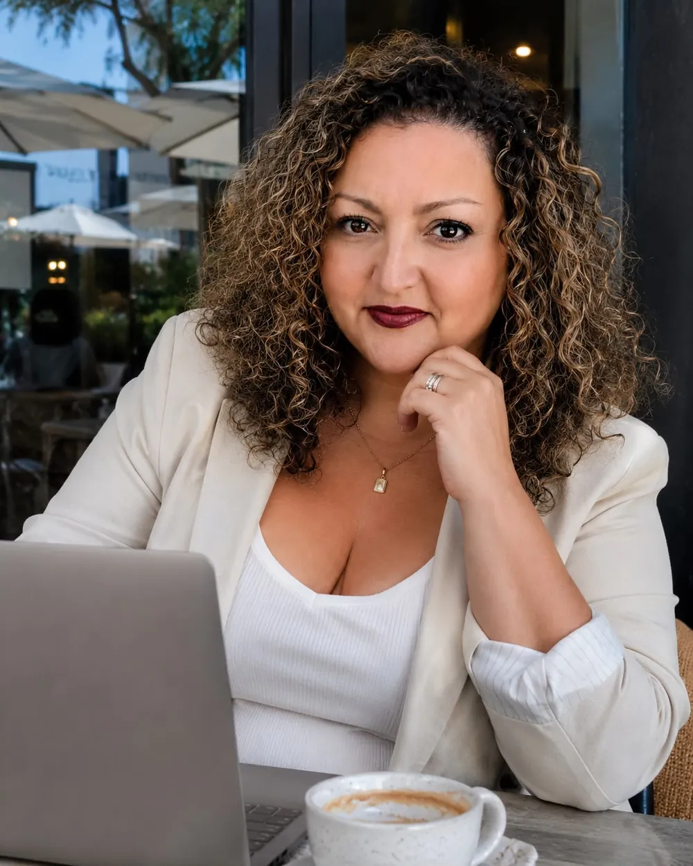 Carmen Guerrero trabajando